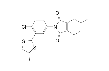 1H-Isoindole-1,3(2H)-dione, 2-[4-chloro-3-(4-methyl-1,3-dithiolan-2-yl)phenyl]-4,5,6,7-tetrahydro-5-methyl-