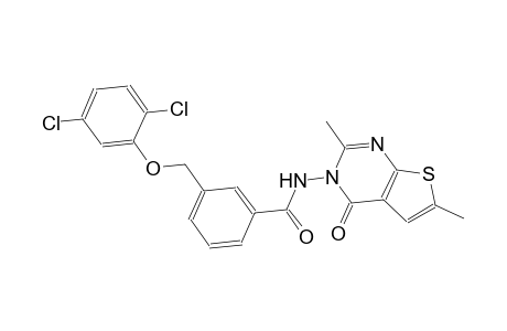 3-[(2,5-dichlorophenoxy)methyl]-N-(2,6-dimethyl-4-oxothieno[2,3-d]pyrimidin-3(4H)-yl)benzamide
