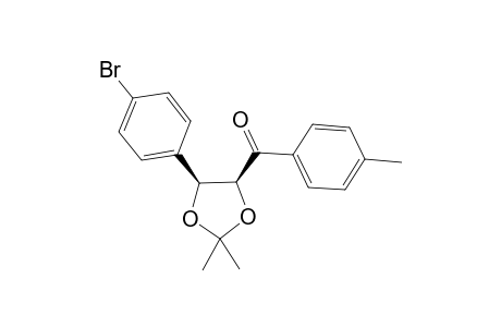 cis-4-(p-Methylbenzoyl)-5-(p-bromophenyl)-2,2-dimethyl-1,3-dioxolane