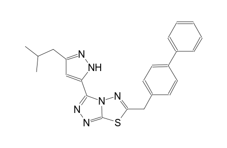 [1,2,4]triazolo[3,4-b][1,3,4]thiadiazole, 6-([1,1'-biphenyl]-4-ylmethyl)-3-[3-(2-methylpropyl)-1H-pyrazol-5-yl]-