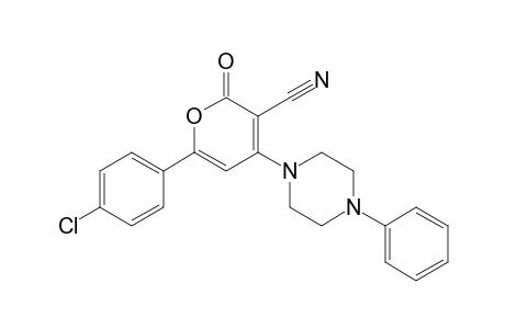 6-(4-chlorophenyl)-2-keto-4-(4-phenylpiperazino)pyran-3-carbonitrile