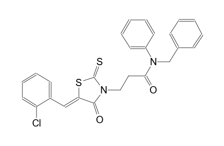 N-benzyl-3-[(5Z)-5-(2-chlorobenzylidene)-4-oxo-2-thioxo-1,3-thiazolidin-3-yl]-N-phenylpropanamide