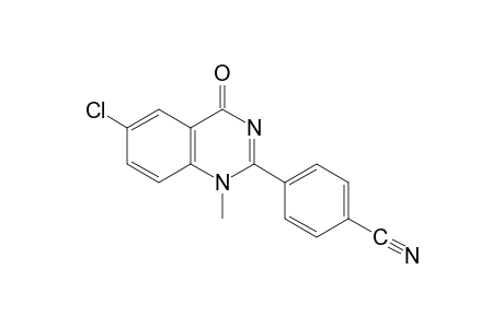 p-(6-chloro-1,4-dihydro-1-methyl-4-oxo-2-quinazolinyl)benzonitrile
