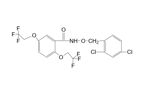 2,5-BIS(2,2,2-TRIFLUOROETHOXY)-N-[(2,4-DICHLOROBENZYL)OXY]BENZAMIDE
