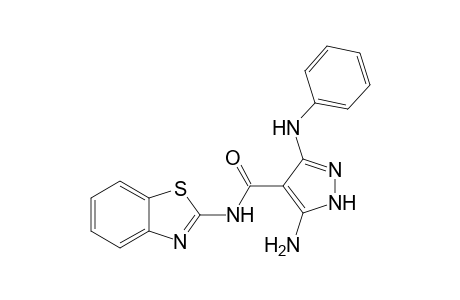5-Amino-3-anilino-N-(benzothiazol-2-yl)-1Hpyrazole-4-carboxamide