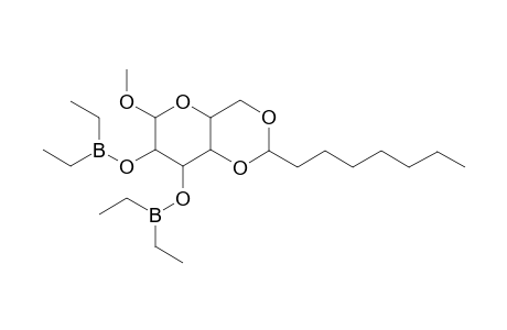 .alpha.-D-Glucopyranoside, 1-O-methyl-2,3-O-diethylboryl-4,6-O-octylidene-