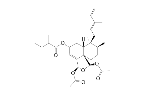 CASEARLUCIN-G;REL-(2R,5R,8S,9S,10R,18S,19R)-18,19-DIACETOXY-18,19-EPOXY-2-(2-XI-METHYLBUTANOYLOXY)-CLERODA-3,12,14-TRIENE