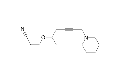 Propanenitrile, 3-[1-methyl-5-(1-piperidyl)-3-pentynyloxy]-