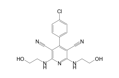 4-(4-Chlorophenyl)-6-bis(2-hydroxyethylamino)pyridine-3,5-dicarbonitrile