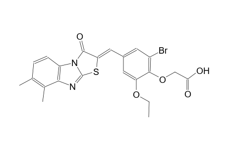 acetic acid, [2-bromo-4-[(Z)-(7,8-dimethyl-3-oxothiazolo[3,2-a]benzimidazol-2(3H)-ylidene)methyl]-6-ethoxyphenoxy]-