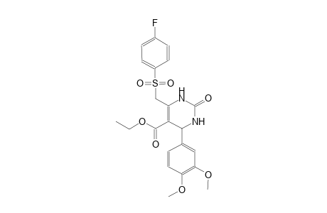 5-pyrimidinecarboxylic acid, 4-(3,4-dimethoxyphenyl)-6-[[(4-fluorophenyl)sulfonyl]methyl]-1,2,3,4-tetrahydro-2-oxo-, ethyl ester