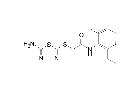 2-[(5-amino-1,3,4-thiadiazol-2-yl)sulfanyl]-N-(2-ethyl-6-methylphenyl)acetamide