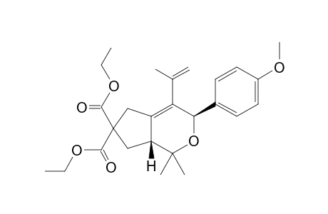 Diethyl (3R,7aR)-3-(4-methoxyphenyl)-1,1-dimethyl-4-(prop-1-en-2-yl)-3,5,7,7a-tetrahydrocyclopenta[c]pyran-6,6(1H)-dicarboxylate