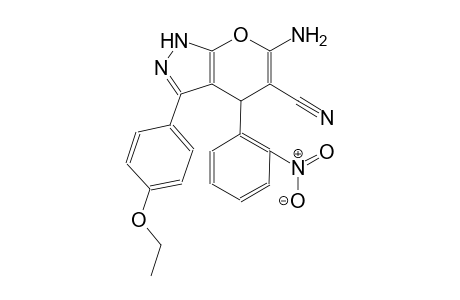 6-amino-3-(4-ethoxyphenyl)-4-(2-nitrophenyl)-1,4-dihydropyrano[2,3-c]pyrazole-5-carbonitrile