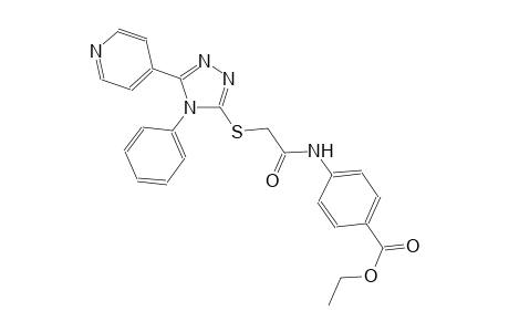 ethyl 4-[({[4-phenyl-5-(4-pyridinyl)-4H-1,2,4-triazol-3-yl]sulfanyl}acetyl)amino]benzoate
