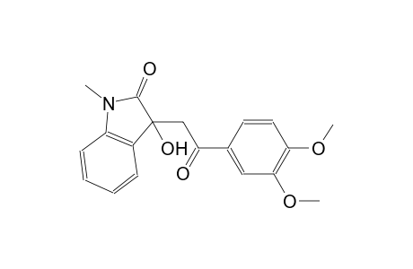 2H-indol-2-one, 3-[2-(3,4-dimethoxyphenyl)-2-oxoethyl]-1,3-dihydro-3-hydroxy-1-methyl-