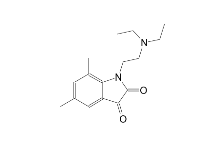 1-[2-(diethylamino)ethyl]-5,7-dimethyl-1H-indole-2,3-dione