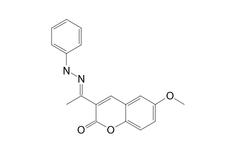 6-METHOXY-3-[1-(PHENYLHYDRAZONO)-ETHYL]-CHROMEN-2-ONE