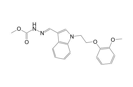 methyl (2E)-2-({1-[2-(2-methoxyphenoxy)ethyl]-1H-indol-3-yl}methylene)hydrazinecarboxylate