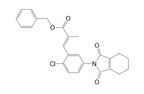 2-Propenoic acid, 3-[2-chloro-5-(1,3,4,5,6,7-hexahydro-1,3-dioxo-2H-isoindol-2-yl)phenyl]-2-methyl-, phenylmethyl ester