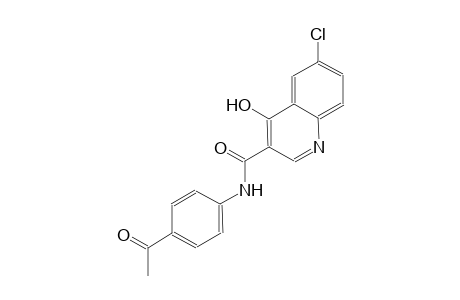 3-quinolinecarboxamide, N-(4-acetylphenyl)-6-chloro-4-hydroxy-