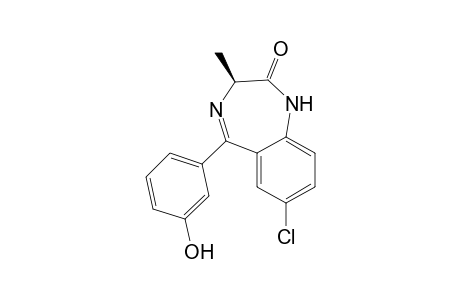 2H-1,4-Benzodiazepin-2-one, 7-chloro-1,3-dihydro-5-(3-hydroxyphenyl)-3-methyl-, (S)-