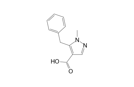 1H-Pyrazole-4-carboxylic acid, 1-methyl-5-(phenylmethyl)-