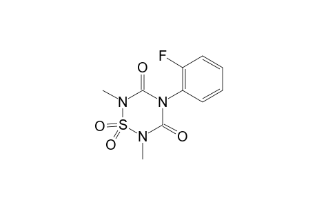 2H-1,2,4,6-Thiatriazine-3,5(4H,6H)-dione, 4-(2-fluorophenyl)-2,6-dimethyl-, 1,1-dioxide