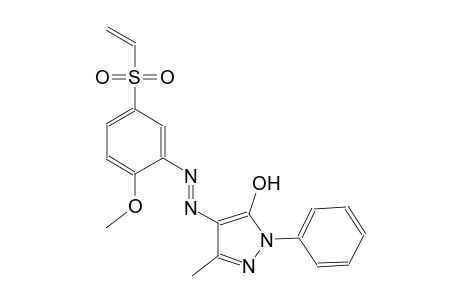 1H-pyrazol-5-ol, 4-[(E)-[5-(ethenylsulfonyl)-2-methoxyphenyl]azo]-3-methyl-1-phenyl-