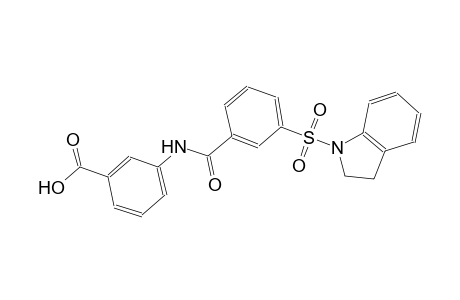 benzoic acid, 3-[[3-[(2,3-dihydro-1H-indol-1-yl)sulfonyl]benzoyl]amino]-