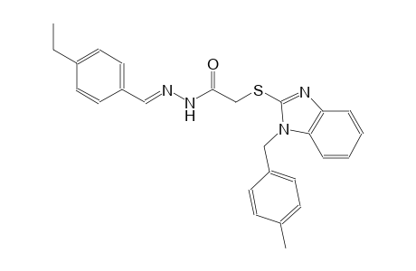 acetic acid, [[1-[(4-methylphenyl)methyl]-1H-benzimidazol-2-yl]thio]-, 2-[(E)-(4-ethylphenyl)methylidene]hydrazide