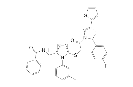 benzamide, N-[[5-[[2-[5-(4-fluorophenyl)-4,5-dihydro-3-(2-thienyl)-1H-pyrazol-1-yl]-2-oxoethyl]thio]-4-(3-methylphenyl)-4H-1,2,4-triazol-3-yl]methyl]-