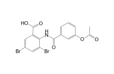 2-{[3-(acetyloxy)benzoyl]amino}-3,5-dibromobenzoic acid