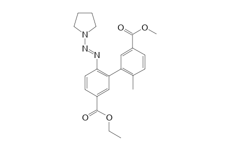 (E)-3-Ethyl 3'-methyl 6'-methyl-6-(pyrrolidin-1-yldiazenyl)-[1,1'-biphenyl]-3,3'-dicarboxylate
