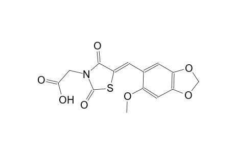 {(5Z)-5-[(6-methoxy-1,3-benzodioxol-5-yl)methylene]-2,4-dioxo-1,3-thiazolidin-3-yl}acetic acid