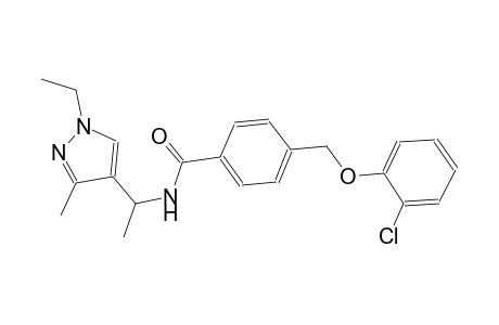 4-[(2-chlorophenoxy)methyl]-N-[1-(1-ethyl-3-methyl-1H-pyrazol-4-yl)ethyl]benzamide