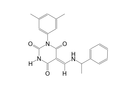 (5Z)-1-(3,5-dimethylphenyl)-5-{[(1-phenylethyl)amino]methylene}-2,4,6(1H,3H,5H)-pyrimidinetrione