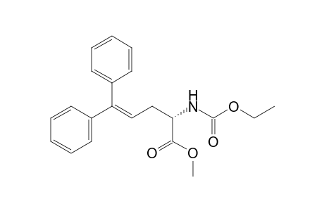 (2S)-2-(carbethoxyamino)-5,5-diphenyl-pent-4-enoic acid methyl ester