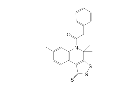 1H-[1,2]dithiolo[3,4-c]quinoline-1-thione, 4,5-dihydro-4,4,7-trimethyl-5-(phenylacetyl)-