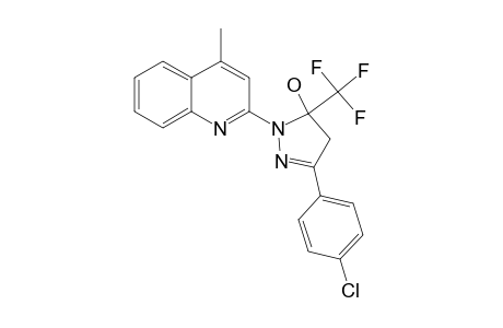 1-(4'-METHYLQUINOLIN-2'-YL)-3-(PARA-CHLOROPHENYL)-5-HYDROXY-5-TRIFLUOROMETHYL-DELTA(2)-PYRAZOLINE