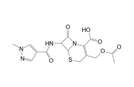3-[(acetyloxy)methyl]-7-{[(1-methyl-1H-pyrazol-4-yl)carbonyl]amino}-8-oxo-5-thia-1-azabicyclo[4.2.0]oct-2-ene-2-carboxylic acid