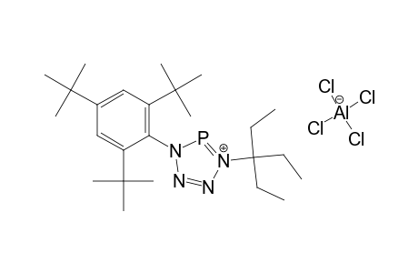 1-(1',1'-Diethylpropyl)-4-(2',4',6'-tri-t-butylphenyl) tetraazaphosphole-5-ylium-tetrachloroaluminate