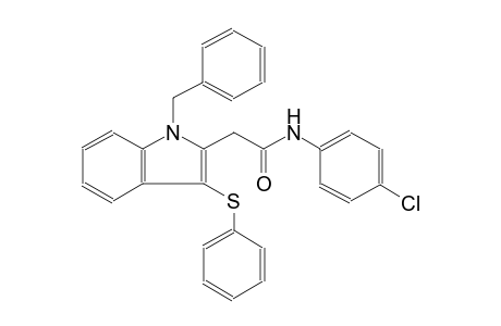 1H-indole-2-acetamide, N-(4-chlorophenyl)-1-(phenylmethyl)-3-(phenylthio)-