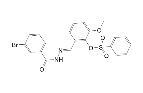 2-{(E)-[(3-bromobenzoyl)hydrazono]methyl}-6-methoxyphenyl benzenesulfonate