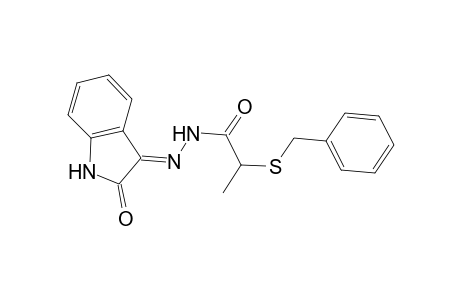 2-Benzylsulfanylpropionic acid, (2-oxo-1,2-dihydroindol-3-ylidene)hydrazide