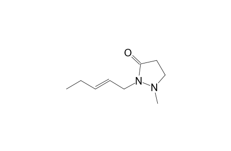 1-Methyl-2-(2-trans-pentenyl)-3-pyrazolidinone