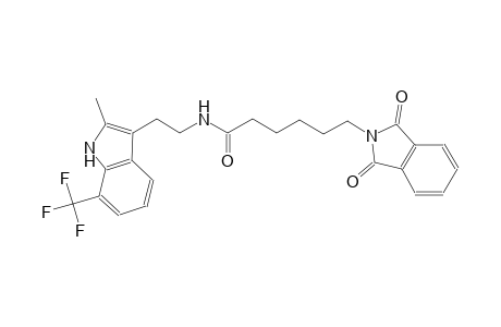 6-(1,3-Dioxo-1,3-dihydro-2H-isoindol-2-yl)-N-{2-[2-methyl-7-(trifluoromethyl)-1H-indol-3-yl]ethyl}hexanamide
