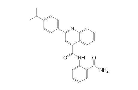 N-[2-(aminocarbonyl)phenyl]-2-(4-isopropylphenyl)-4-quinolinecarboxamide