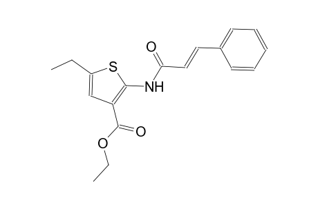 3-thiophenecarboxylic acid, 5-ethyl-2-[[(2E)-1-oxo-3-phenyl-2-propenyl]amino]-, ethyl ester