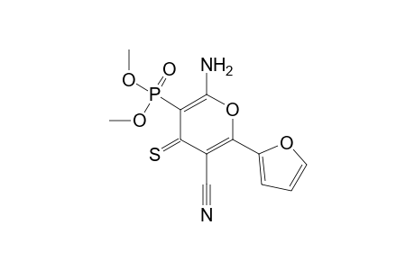 2-Amino-5-cyano-6-furoyl-4-thioxo-4H-pyran-3-ylphosphonic acid dimethyl ester